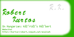 robert kurtos business card